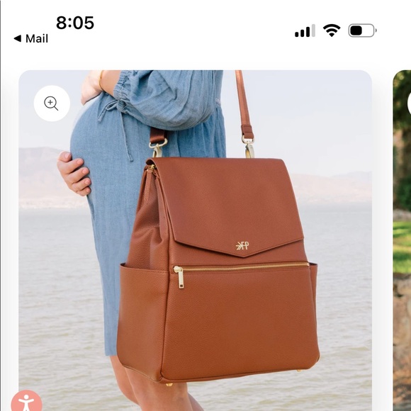 Freshly Picked cognac diaper bag/backpack main image 6